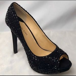 Gianni Bini McKenna Black Embellished Stilettos